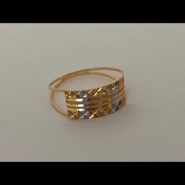 Anel em Ouro Branco Amarelo e Rose 18k - Image 3