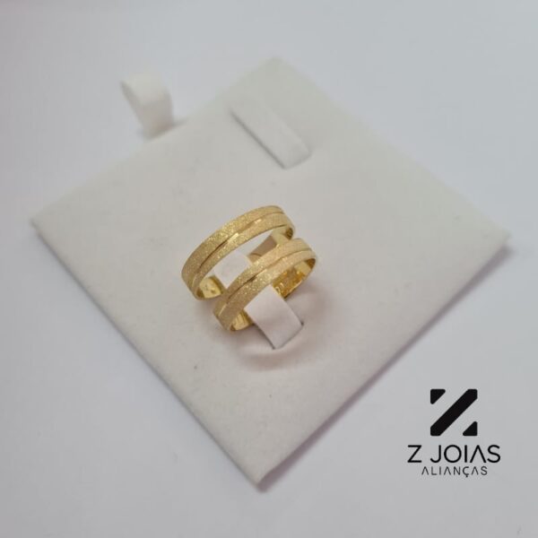 Aliança em Ouro 18k - 4mm de Largura - [Valor do Par] - ZJ0076 - Image 2