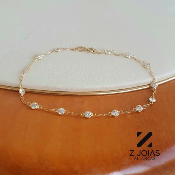 Pulseira Com Pedras Ouro 18k - Image 3