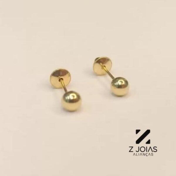 Brinco Em Ouro 18k Bola 2.5mm - Image 2