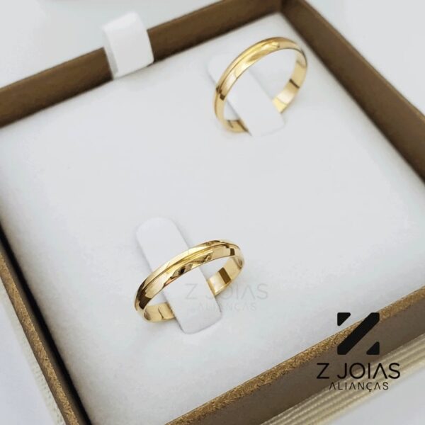 Aliança em Ouro 18k - 3mm de largura