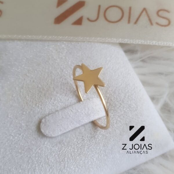 Anel Estrela Ouro 18k - Image 2