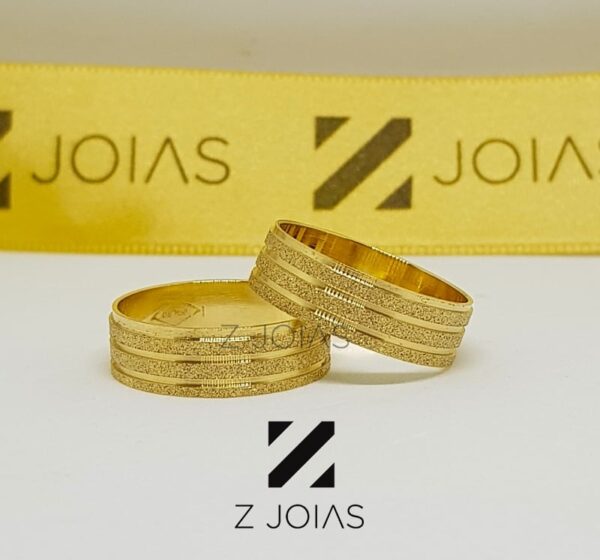 Aliança Em Ouro 18k - 6mm de Largura - [Valor do Par] - ZJ0098