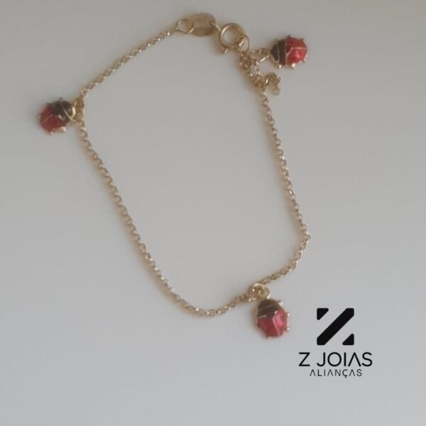 Pulseira Com Joaninhas Infantil 18k - Image 2