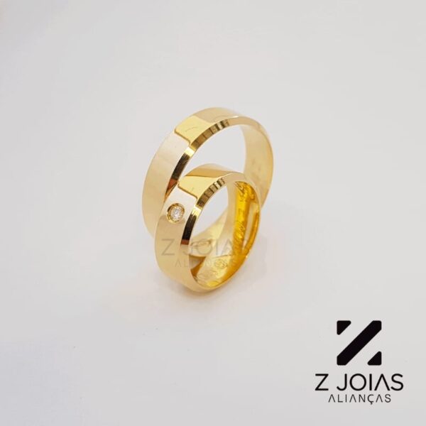 Aliança Em Ouro 18k - 6mm De Largura [Valor do Par] ZJ0031-2 - Image 3