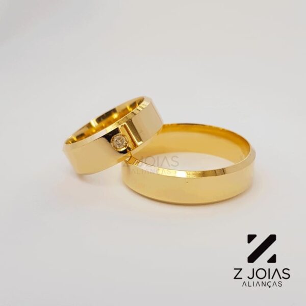 Aliança Em Ouro 18k - 6mm De Largura [Valor do Par] ZJ0031-2